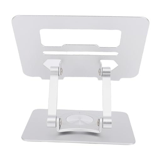 Tablet Stand with Adjustable Height and 360° Rotating Base for 5.8 to 12.9 Inch Tablets Ideal for Video Calls and Online Learning (Silver)
