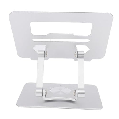 Tablet Stand with Adjustable Height and 360° Rotating Base for 5.8 to 12.9 Inch Tablets Ideal for Video Calls and Online Learning (Silver)