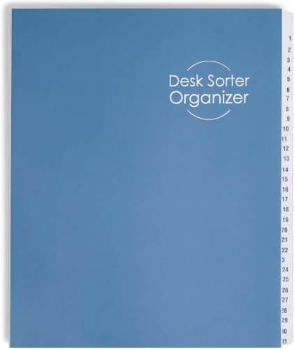 Smead Desk File/Sorter, Daily (1-31) and Monthly (Jan-Dec), 43 Dividers, Letter Size, Dark Blue (89235) (Pack of 10) - color: Daily/Monthly - Blue, size: Letter (Pack of 10)
