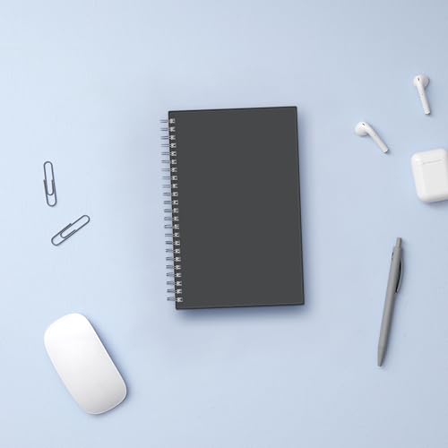 Blue Sky Notes Professional Notebook, Flexible Cover, Durable Twin-Wire Binding, Undated, Office and School (Gray, 5.5" x 8.5")