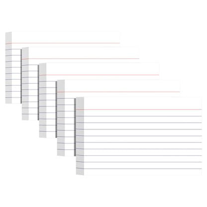 Index Cards 4x6, White Flash Cards, Lined Flashcards Notecards | Note Cards for Studying, 180GSM Study Card, School Supplies, 200 Count, 5 Pack of 40 - color: White-6P, size: 4x6 Inch