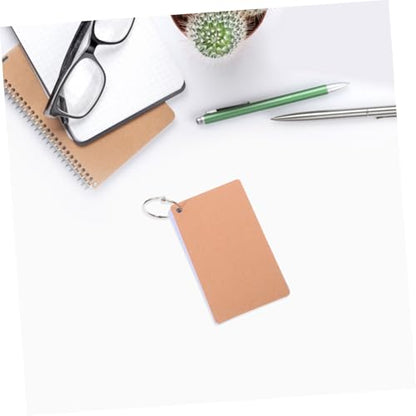 NUOBESTY 6pcs Flashcards Rings Index Cards Notecards for School Study Office Ring Binder Blank Flash Cards College Supplies