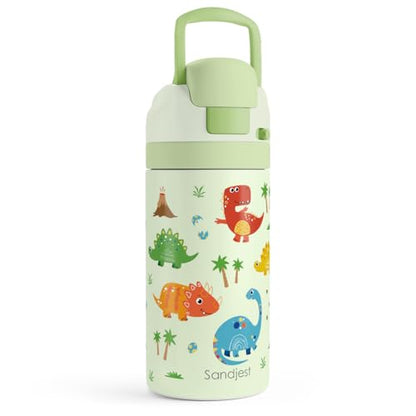 Dinosaur Kids Insulated Stainless Steel Water Bottle 16 Oz, Travel Tumbler for School, Sports for Boys, Girls, Birthday, Back To School - color: Dinosaur