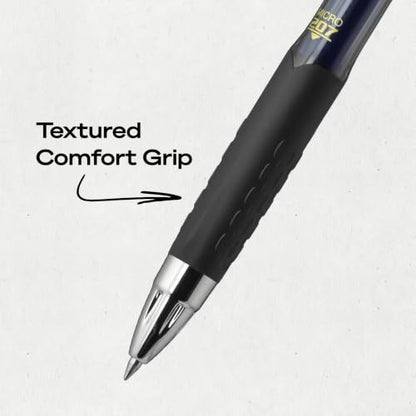 uniball™ 207 Gel Pens, Blue Ink, 0.5mm Micro Point, Retractable, 5 Count, Smooth Writing, Fraud-Resistant, uni Super Ink™