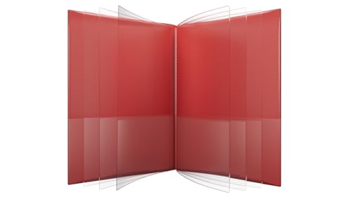 Nicky's® Multi Pocket Organizer, 10 or 14 Page Folder, Water Resistant, Patented Tear-Resistant, Flexible Plastic, Proudly Made in USA, Binder Substitute. (14-in-1 Red) - color: 14-in-1 Red