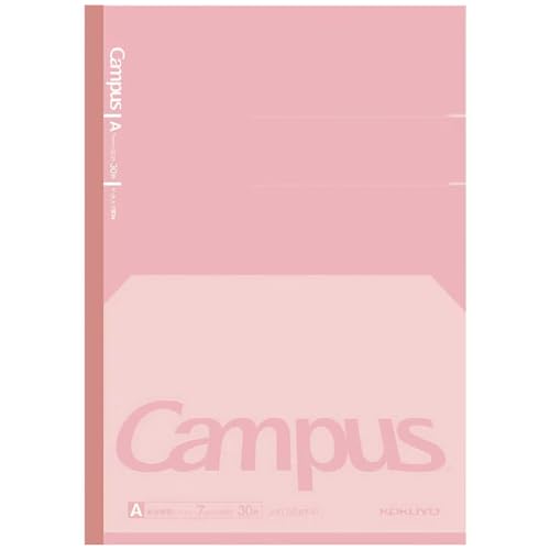 KOKUYO Composition Notebook, 7" x 10" Kimochii Dot Lined Notebook, 30 Sheets College Ruled Paper, 1 Pack Pink B5 Notebook for School and Work, School Supplies Comp Book for Note Taking - color: Pink, size: 7mm Dot Ruled