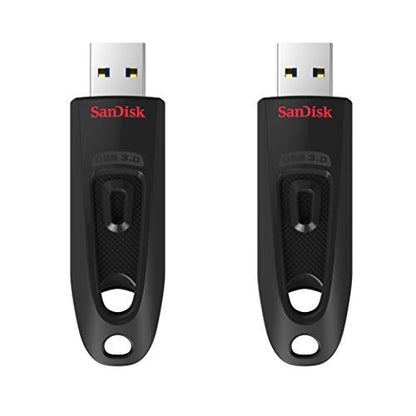SANDISK 64GB 2-Pack Ultra USB 3.0 Flash Drive (2x64GB) - SDCZ48-064G-GAM462, Black - size: 64GB (2-Pack)