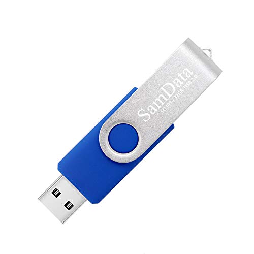 SamData USB 2.0 Flash Drive 32GB, 3 Pack Thumb Drive Swivel Memory Stick External Storage (3 Colors: Blue Green Red) - color: 32GB Blue Green Red