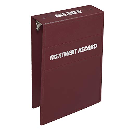 Carstens 3-Inch Heavy Duty Round Ring Binder for Treatment Administration Records – Top Opening, Wine, Durable Plastic, No-Gap Rings, No Pockets, Holds 400 US Letter Sheets, Made in USA, (1788-3R) - color: Burgundy, size: 3"