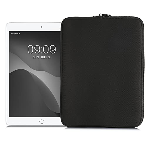 kwmobile Neoprene Pouch Compatible with 12,4"-12,9" Tablet - Universal Sleeve Case Cover with Zipper for Tablet - Black - color: black, size: 12,4"-12,9" Tablet