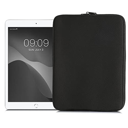kwmobile Neoprene Pouch Compatible with 12,4"-12,9" Tablet - Universal Sleeve Case Cover with Zipper for Tablet - Black - color: black, size: 12,4"-12,9" Tablet