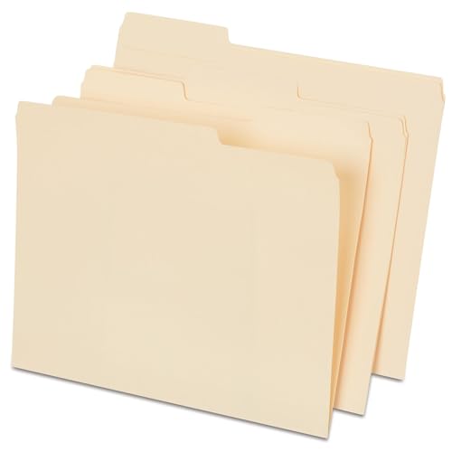 Staples Interior File Folders, Letter Size, Manila, Single‑Tab Design for Sub‑Folders, 100/Box - color: Manila, style: 100 Pack