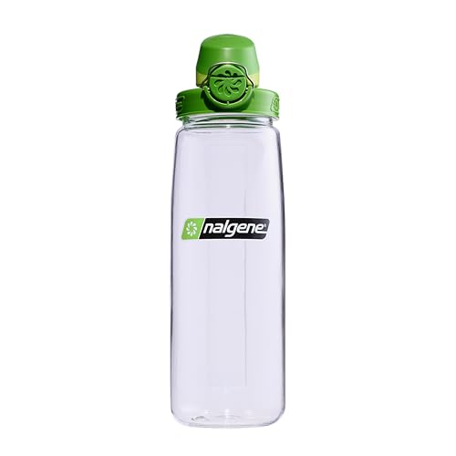 Nalgene 24 oz On The Fly Lock-Top Water Bottle, Clear w/Sprout - color: Clear with Sprout, size: 22 Ounces