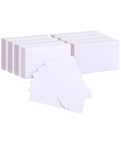 Mr. Pen- Lined Index Cards, 3" x 5", 1000 Cards, White, Notecards 3x5 Lined | Flashcards for Studying, 3 x 5 index card Ruled, Flash Cards, Bulk Index Cards - size: 1000 Cards