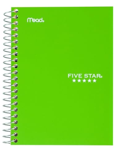 6 Pack Of Mead Five Star Personal Spiral Notebook, 7" x 4 3/8", 100 Sheets, College Rule, Assorted colors (MEA45484)