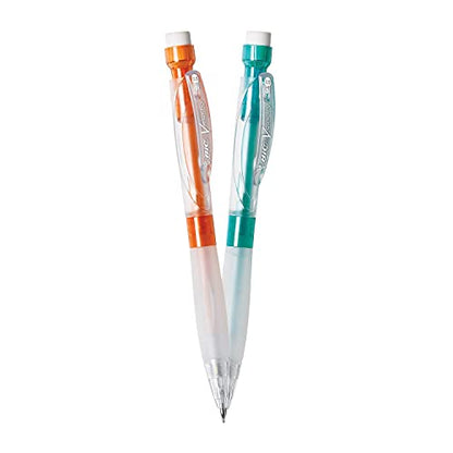 BIC Velocity Max Mechanical Pencils, With Colorful Barrel, Medium Point (0.7mm), 2-Count Pack Mechanical Pencils With Erasers and Lead Refills - size: 2 Count (Pack of 1), style: Thick Point