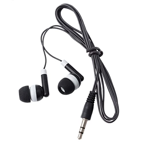 Wholesale Bulk Earbuds Headphones 100 Pack Individually Bagged Earphones for Schools, Classroom, Students, Libraries, Hospitals, Museums - color: Black, size: 100 Pack