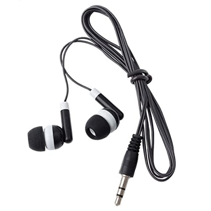 Wholesale Bulk Earbuds Headphones 100 Pack Individually Bagged Earphones for Schools, Classroom, Students, Libraries, Hospitals, Museums - color: Black, size: 100 Pack