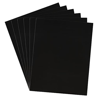 JAM PAPER Laminated Two Pocket Glossy School Folders - Letter Size - High Gloss Black - 6/Pack - color: Black, size: Pack of 6 Folders