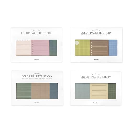 Monolike Color Palette Sticky Plan 30p Series. 2 B Set 4P - Self-Adhesive Memo Pad 30 Sheets - color: Plan 30p Series. 2 B