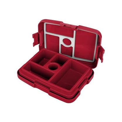 FOCO NFL Unisex-Adult Officially Licensed 2-Tone Big Logo Team Color Football Leak Proof 5 Compartment Bento Lunch Box - Atlanta Falcons - color: Atlanta Falcons