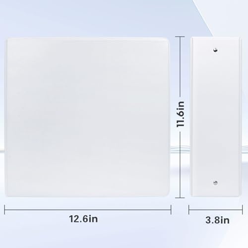 Comix Sturdy 3 inch Round Ring View Binder, Basic 3 Ring Binder 600-Sheet Capacity, Fit 8.5" x 11" Paper, 6 Pack (White) - color: White, size: 3 Inch, style: 6 Pack