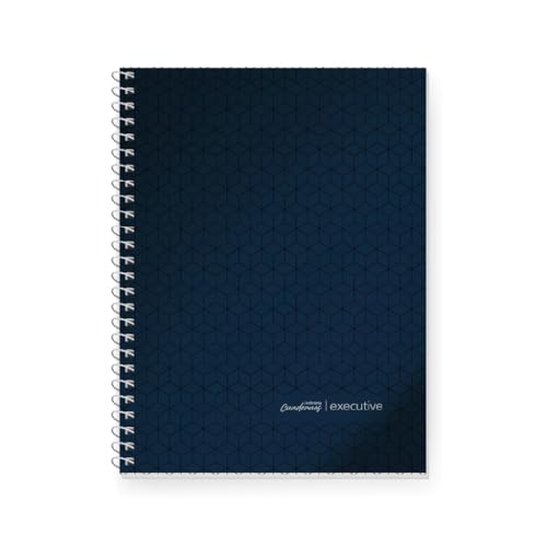 Executive Premium Spiral Notebook, 8.5 x 11.5 in, 84 College Ruled Sheets, Sustainable Sugarcane Paper, Durable Poly Cover, Lay-Flat Binding, Microperforated Pages for Professional & School Use (Blue) - color: Blue