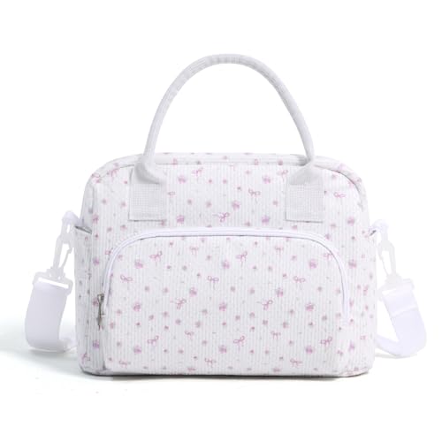MEXS Insulated Lunch Bag for Women Men Large Reusable Lunch Box Adult Leakproof Portable Cooler Tote Bags for Work Picnic - color: Purple Floral