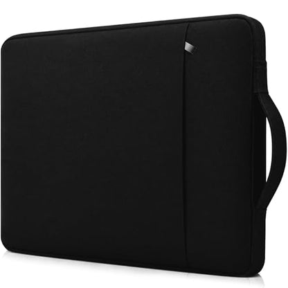 RAINYEAR 14 inch Laptop Sleeve Carrying Case with Handle & Pocket, Black | Protective Padded Polyester Laptop Sleeve Case Briefcase Compatible with 14 Inch Notebook Computer Chromebook - color: Black, size: 14"
