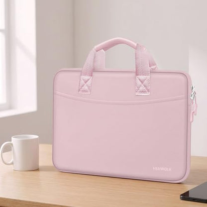 Laptop Case 13.3 inch,13-13.3 inch Laptop Sleeve Bag Compatible with MacBook Neo 13/Air 13 13.6/Pro 13/Pro 14,HP Dell ASUS Lenovo,Neoprene Computer Bag with Handle&Curved Pocket,Pink - color: Pink, size: 13.3 inch