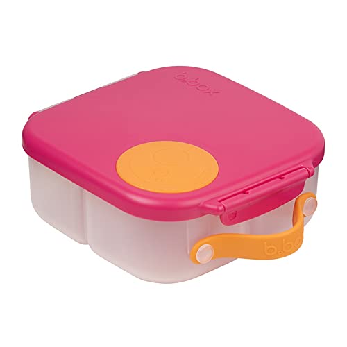 b.box Mini Lunch Box Kids | 4.25 Cup Leak Proof Bento Box for Kids Ages 3+ | 3 Compartment Snack Containers, School Lunch Container, Dishwasher Safe, BPA-Free, PFAS-Free - Strawberry Shake - color: Strawberry Shake, size: 1-pack