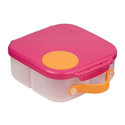 b.box Mini Lunch Box Kids | 4.25 Cup Leak Proof Bento Box for Kids Ages 3+ | 3 Compartment Snack Containers, School Lunch Container, Dishwasher Safe, BPA-Free, PFAS-Free - Strawberry Shake - color: Strawberry Shake, size: 1-pack