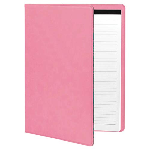 Large 9.5" X 12" Portfolio Notepad, Monarch Butterfly, Personalized Engraving Included (Pink) - color: Pink, size: Large 9.5 X 12