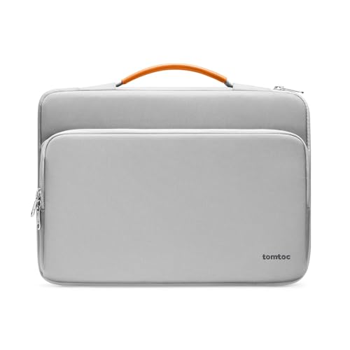 tomtoc 360° Protective Laptop Case Bag for 13-inch New MacBook Air M5/A3449 | M4/A3240, M3/A3113, M2/A2681 M1/A2337, 13“ MacBook Neo/Pro, iPad Pro M5 & iPad Air M4, Water-Resistant Carrying Sleeve Bag - color: Gray, size: 13 Inch for New MacBook Air & Pro