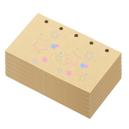 PATIKIL Colored Loose Leaf Paper, 4.1" x 2.5"(A8) 300 Sheets 5 Holes Punched 150GSM Blank Binder Refill Paper Supplies for Office Note Taking Teacher Planner Journal Notebook, Khaki - color: Khaki, size: 4.1" x 2.5"