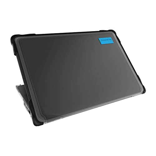 Gumdrop SlimTech Custom Case Fits HP Chromebook 11 G8/G9 EE (Clamshell) - Lightweight Protection Rubberized Thread on Sides Seamless Asset Tagging Embellishment Friendly Case for School or Work-Black