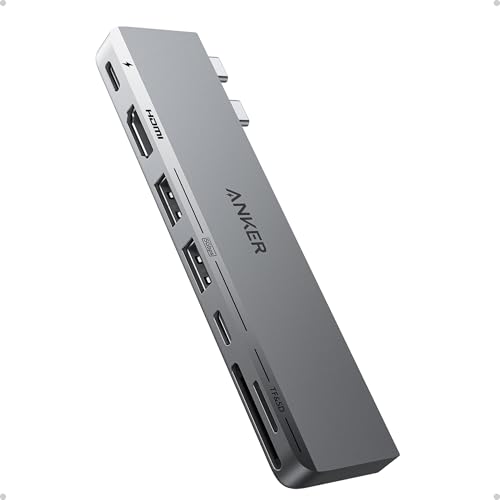 Anker USB C Hub for MacBook, 7-in-2 mac Dock with 4K@60Hz HDMI, Compatible with Thunderbolt 4, 1 Type C and 2 USB A Data Ports for MacBookPro 13 Inch, MacBookAir M4/M5, and More (Not Work with Neo) - style: 7-in-2 4K@60Hz