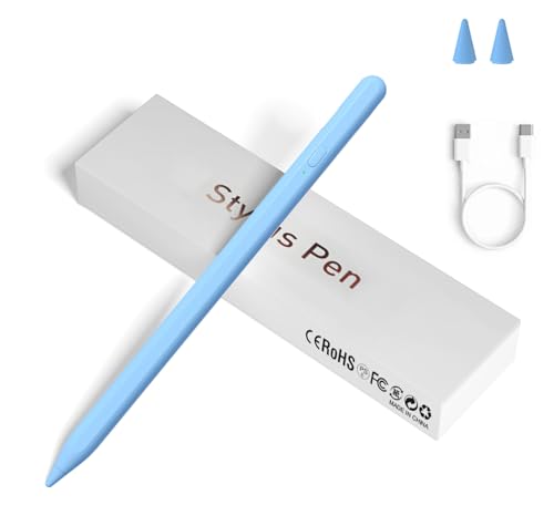 Stylus Pens for Touch Screens, Universal Fine Point iPad Pencil with Magnetic Adsorption Compatible with iPhone/iPad/Samsung/Android/Tablet & Other Touch Screens (Blue) - color: blue