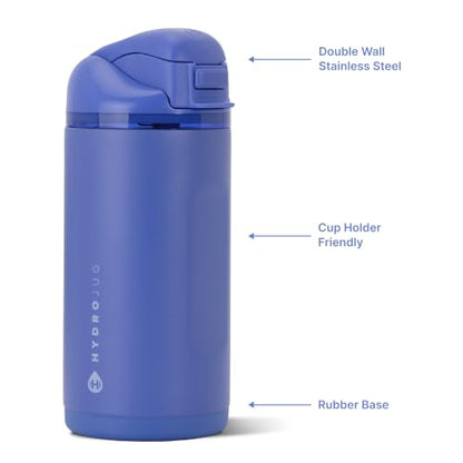 HydroJug Ease2o 14oz Kids Water Bottle with Straw & Chug Lid, Berry Pop - color: Berry Pop