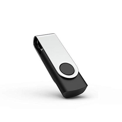 100Packs 8GB Flash Drive Bulk EASTBULL FAT32 USB2.0 Thumb Drive (Black) | Swivel Thumb-Drives Pack 8G USB Drive Bulk Pen Drive with 100 Lanyards for Data Storage - size: 8GB, style: 100Pack