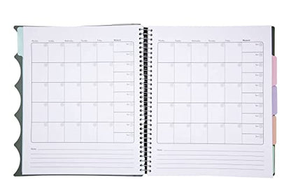 Mintra Office Durable PREMIUM Spiral Notebook (Green Olive, 5 Subject (8.5in x 11in)) - color: Green Olive, size: 5 Subject (8.5in x 11in)