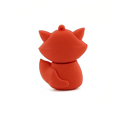 128GB USB 3.0 Flash Drive Novelty Cartoon Red Fox High Transfer Speed Pendrive Memory Stick - color: Red Fox