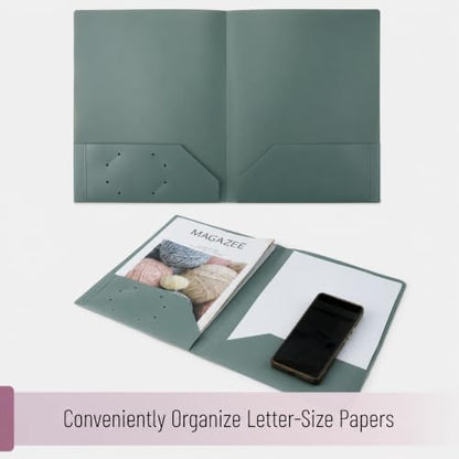 Mr. Pen- Plastic Folders with Pockets, 15 pcs | Aesthetic File Folder with Business Card Slot, 2-Pocket Folder, Back to School, Office, Filing Supplies - color: Autumnal Elegance, size: 15 Pack