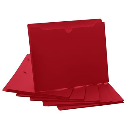 Red File Jackets, 1 Inch Expansion, Letter Size, Reinforced Straight-Cut Tab, 6 Pack - color: Red, style: 1 Inch Expansion