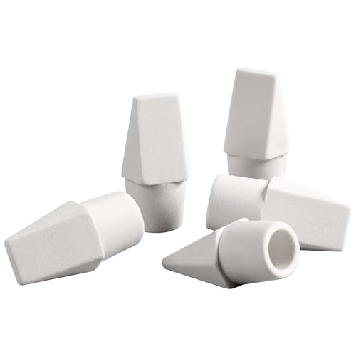 Ticonderoga Pencil Cap Erasers, White, 25 Count, 6 Packs (X38025) - size: 25 Count (Pack of 6)