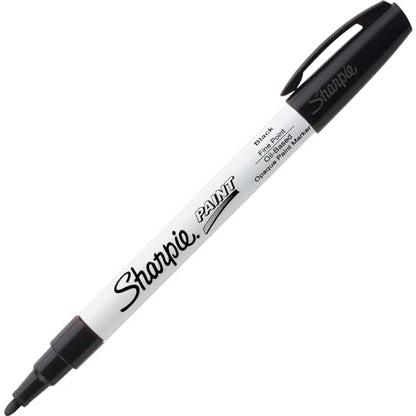 Sharpie Oil-Based Paint Marker, Fine Point, Black, 1 Count - Great for Rock Painting
