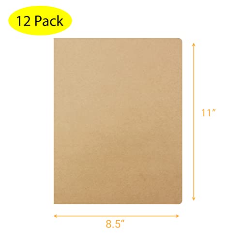 zmybcpack 12 Pack Large Dot Grid Notebook Journals Bulk, 8.5" x 11" Dotted Journals Notebook for Travelers, College Students, Office-Subject Notebooks 60 Dotted Pages/30 Sheets - size: 8.5 x 11"(12pack dotted)