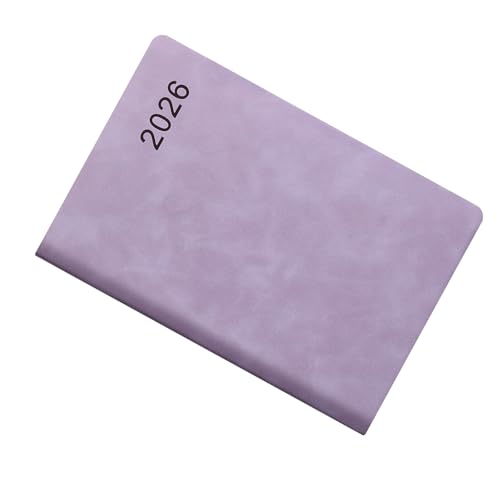 2026 Day Planner 2026 Leather Academic Journal Notebook with 360 Pages Lined for Men Women Daily Scheduling Planning Student Study Schedule Organiser - color: Purple