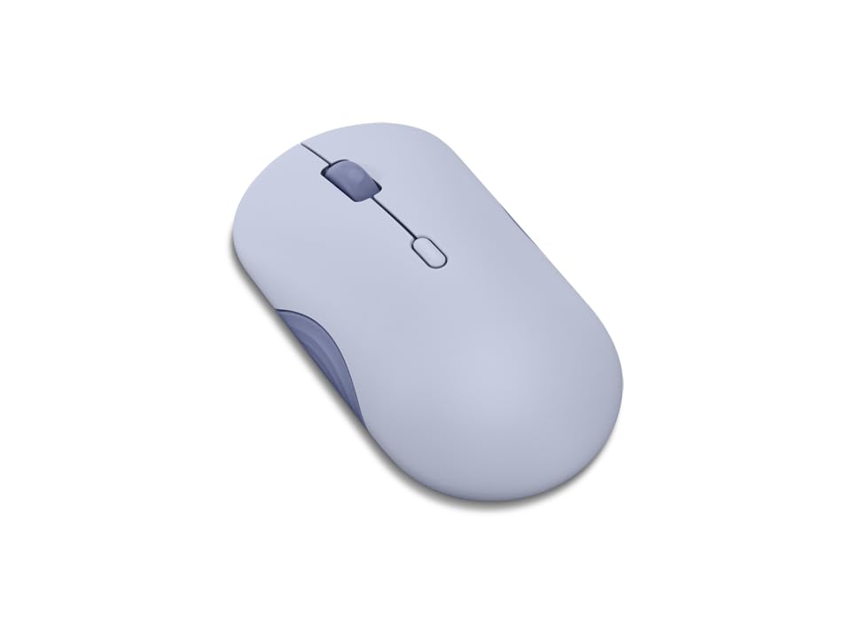 Lenovo 350 Wireless Bluetooth Mouse, Silent Click, 3 Level DPI (1000, 1600, 2400), 36 Month Battery Life, 2 Device Pairing, Meta Grape - color: Meta Grape