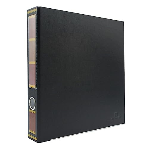 3-Ring Premium Round-Ring Binder - Barrister Black, 2" Spine, by Bindertek | 275 Sheet Capacity, 1.5" Round Rings, Linen-Textured Covers, Steel Reinforced Edges, Spine Label Included - color: Barrister Black, size: 2" Spine